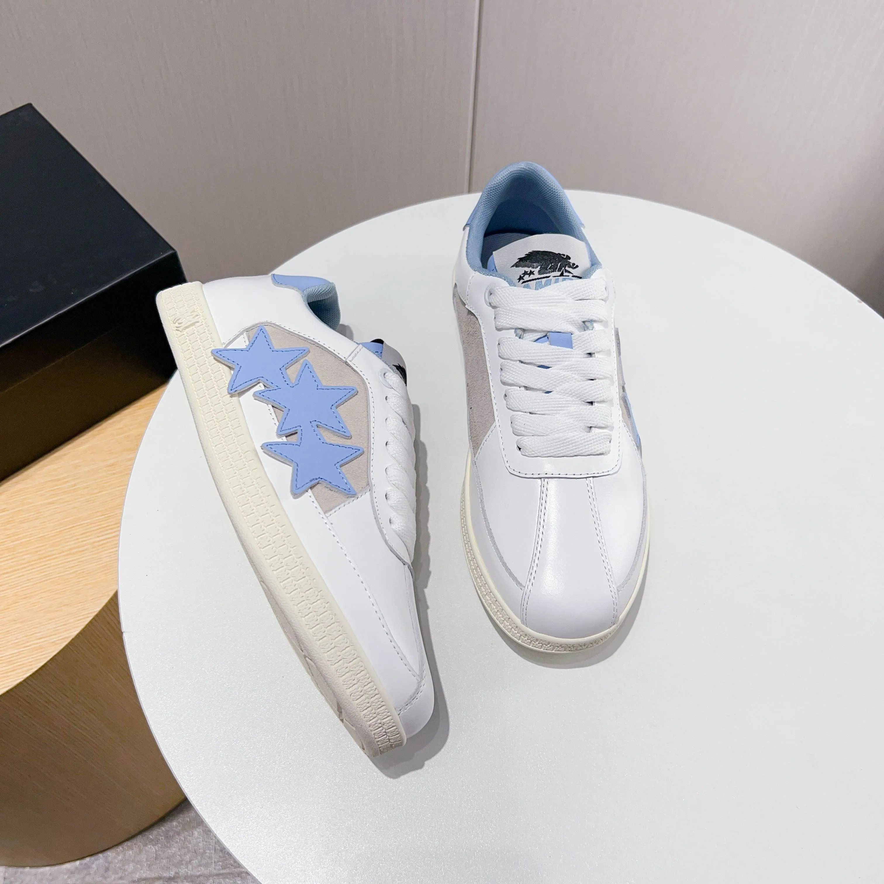 Men's shoes 💰420 [New style] 🌲🌲Balmain - New Amiri trendy shoes, low-top casual sports shoes, the same style as celebrities, made of selected pebbled cowhide and frosted cowhide, original outsole, comfortable on the feet, high-end workmanship, welcome to buy. Size: 39-45 (46 customized)